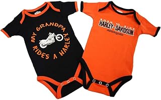 HARLEY-DAVIDSON Baby,Clothing,Baby Boys 0-24m,Bodysuits & One-Pieces,Bodysuits Harley-Davidson Baby Boys' Grandpa Rides A Harley Creeper 2-Pack 1153044