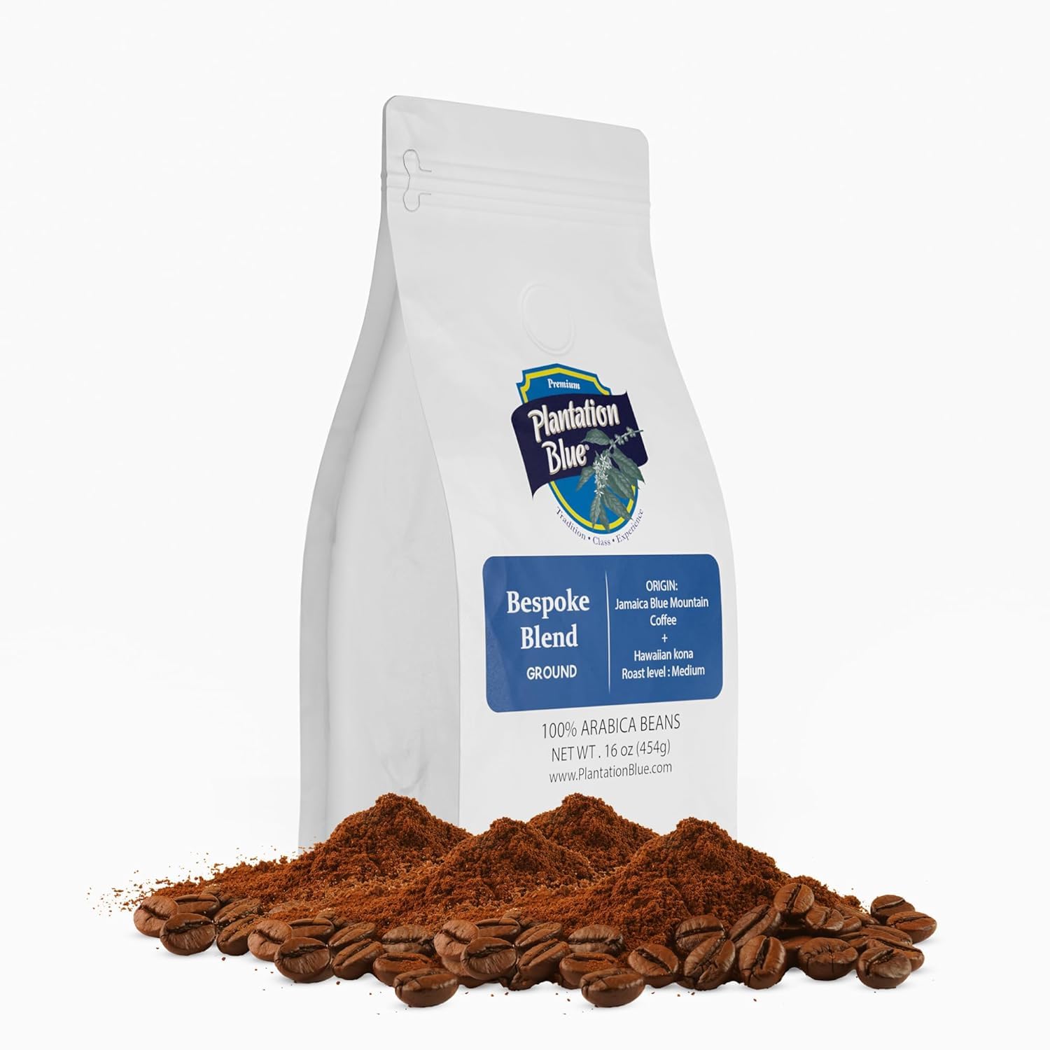 Plantation Blue 100% Blue Mountain Coffee Medium Roast Whole Beans from Jamaica (8oz)