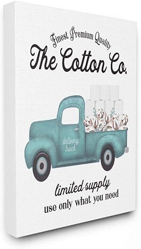 Miniatura 7 de Stupell Industries - Cartel de papel higiénico para el baño, diseño de camiones de algodón premium