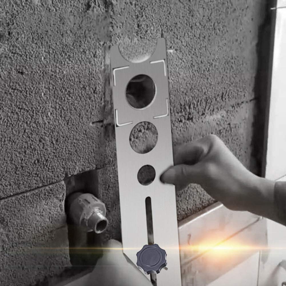 Yius Localizzatore fori piastrelle ceramica acciaio inox trapano guida foro Jig portatile