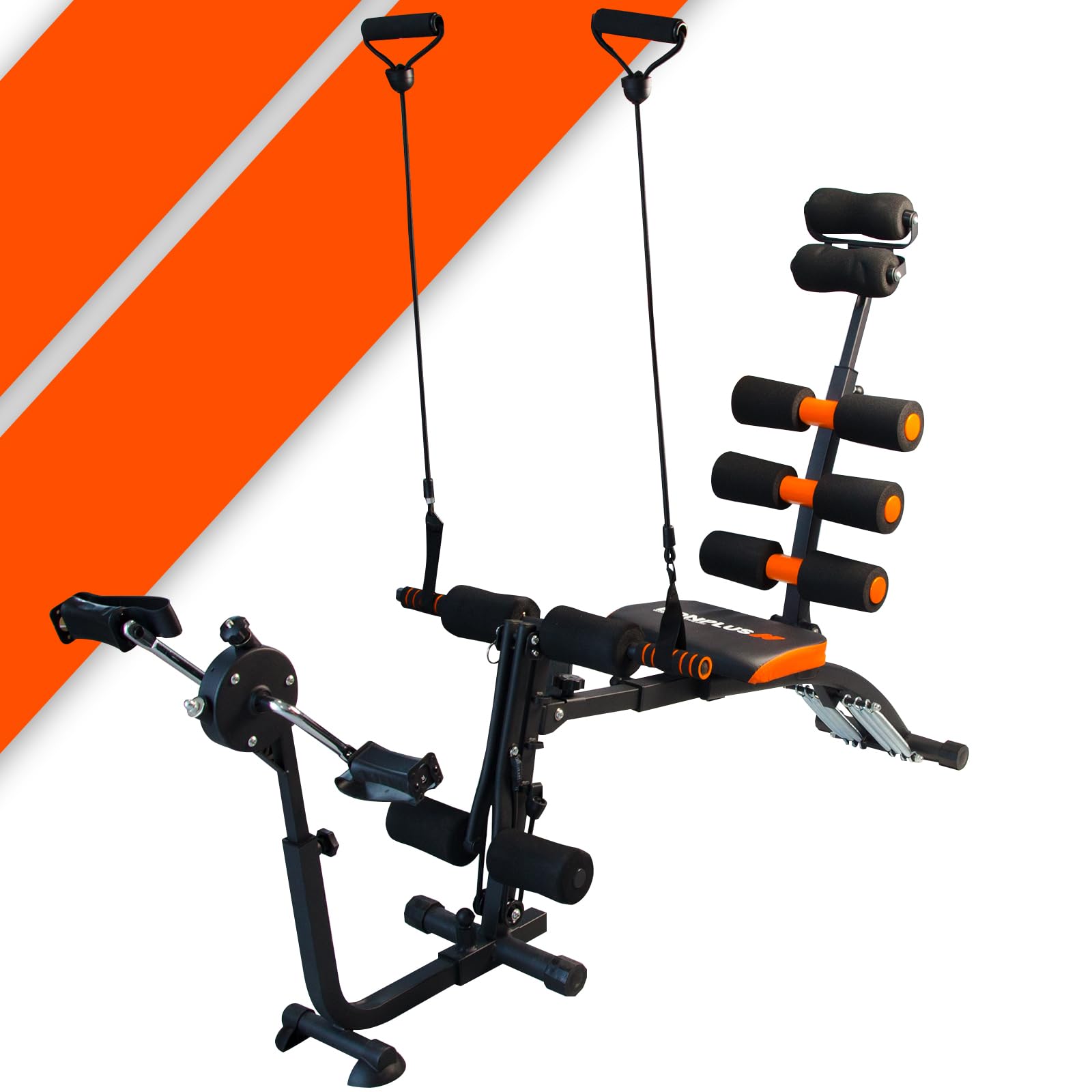 Wonder Master Bike | Panca regolabile | Panca inclinabile | Bodybuilding | Panca Addominali | 22 esercizi in 1 | Include pedali | Materiali di Qualità | Fitness