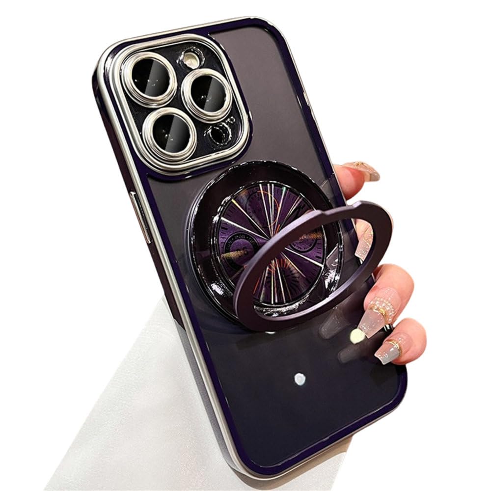 Coque iPhone 11 violette avec support montre business magnétique - 8