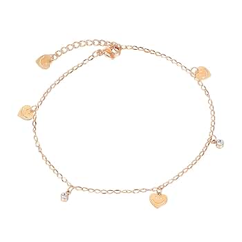 Amazon | AIKS アンクレット レディース k18 ピンクゴールド 心