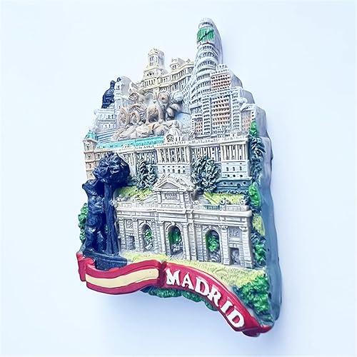 Miniatura 4 de 3D Madrid España imán de nevera regalo de recuerdo, resina hecha a mano Madrid imán nevera hogar y cocina decoración colección