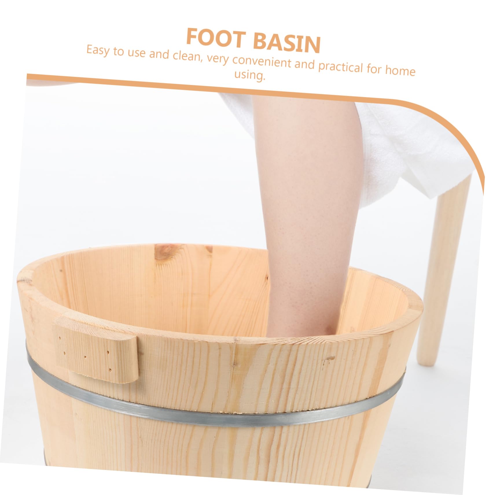 Vasca per Pediluvio in Legno Khaki per Ragazzo Ragazza Copertura Completa per Gambe e Piedi e Vasca Profonda per Bagno Rilassante a Casa