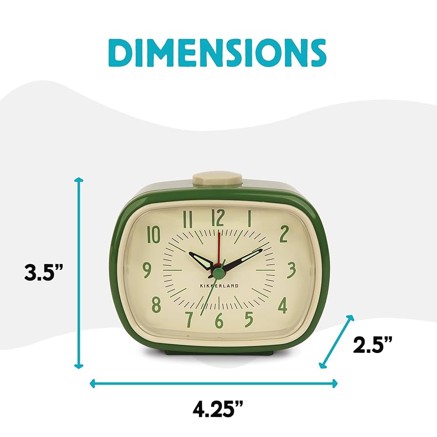 Amazon.co.jp: KIKKERLAND Retro Alarm Clock W10.7×D5.7×H8.8c