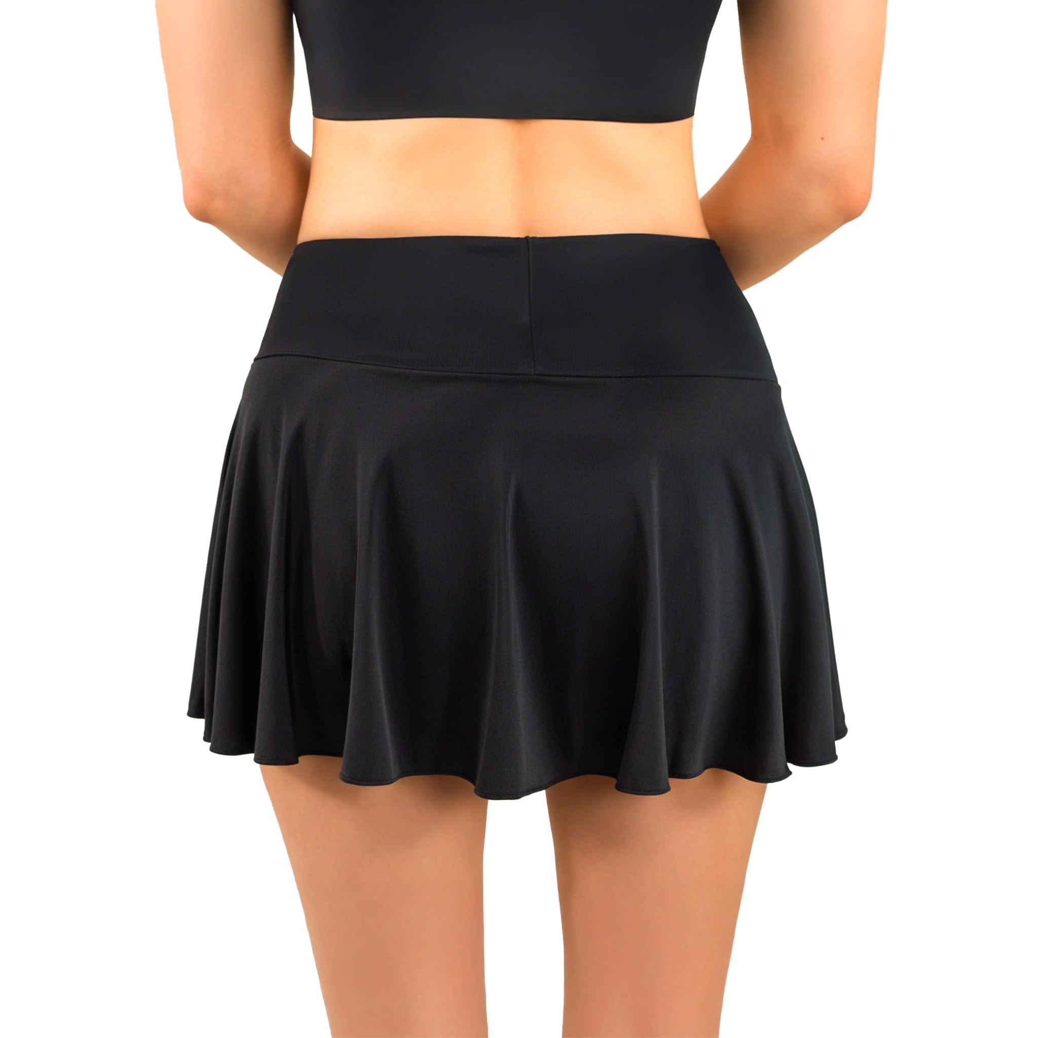 MYLILY Jupe de Bikini menstruelle Noire | Culotte menstruelle ado | Jupe de Bain Femme | Maillot de Bain menstruel ado | Bikini Fille ado| Réutilisable