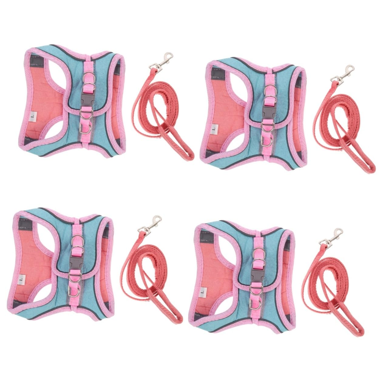INOOMP 4 Ensembles De Harnais pour Animaux De Compagnie Harnais De Traction pour Chat Et Laisse pour Chaton Doux pour Chaton Réglable pour Chat Laisses