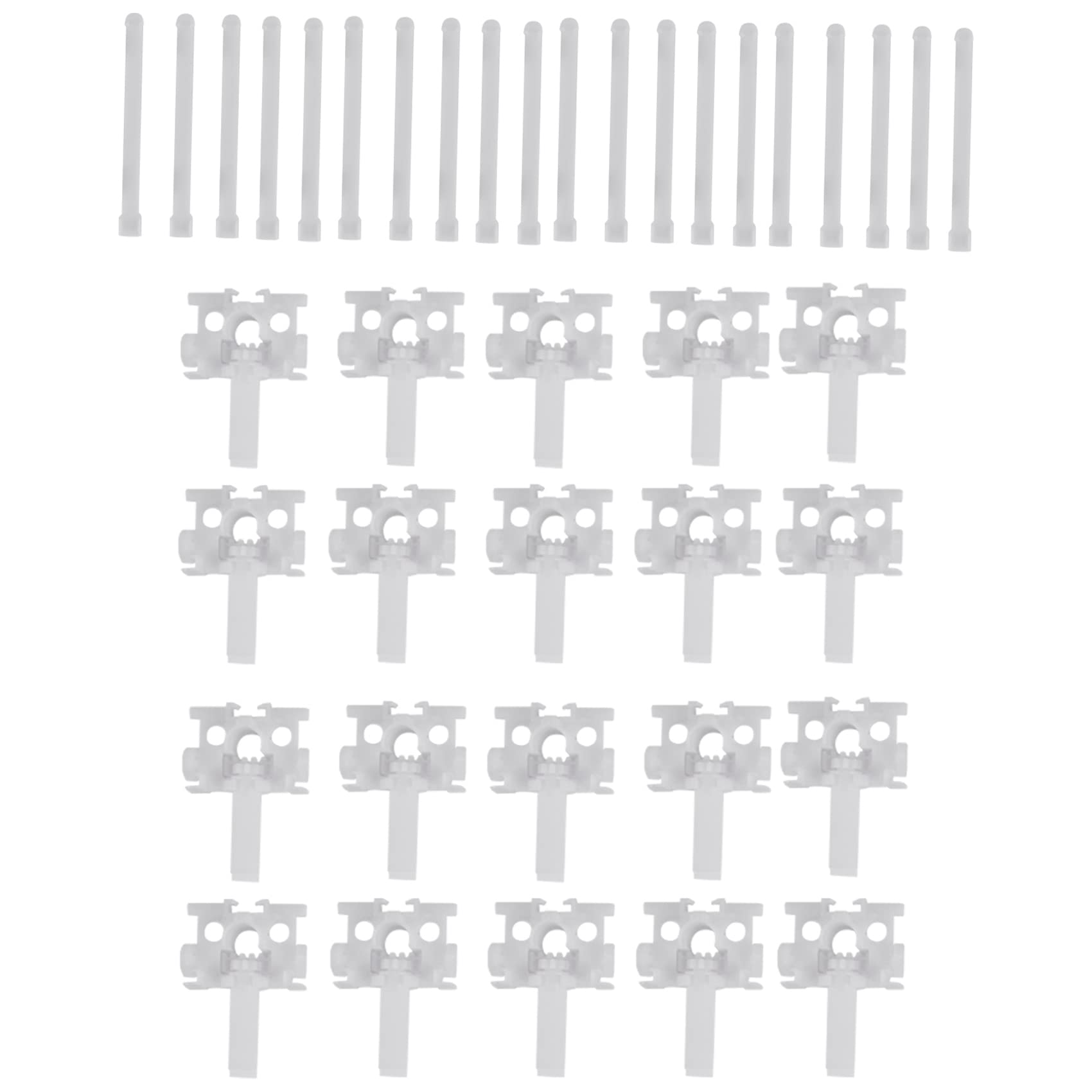 Kqcibz Vertical Blind Repair Kit - 20pcs White Plastic DIY Replacement Parts for Vertical Blinds