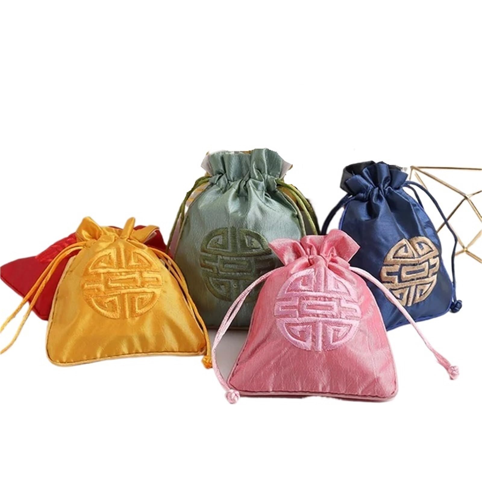 Pochette Cadeau Sac à cordon en soie 20 pièces