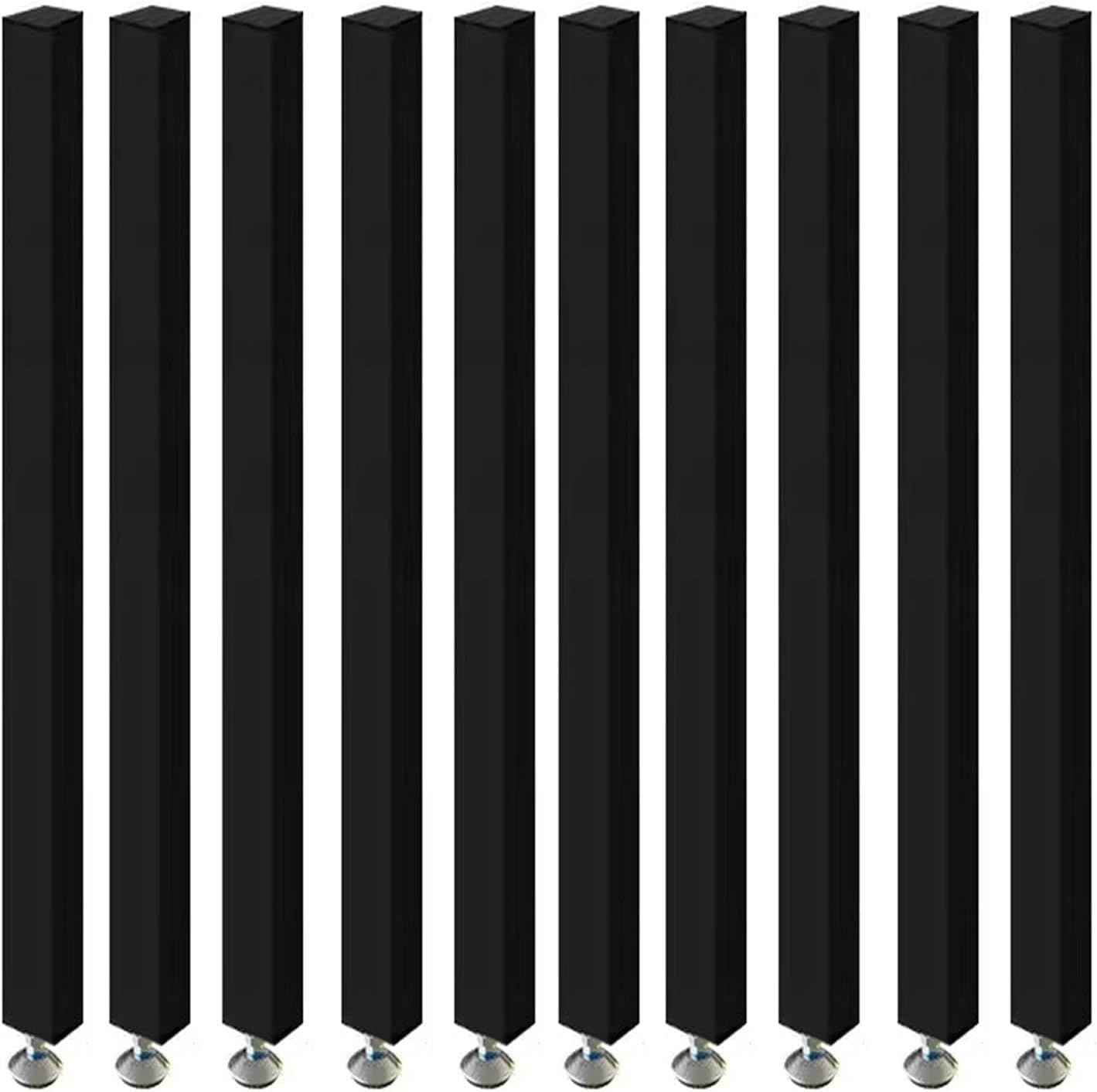 Trennwand Hängend Paravent Raumtrennwand Wand Trennwand Holz Lamellen Säulen mit verstellbarem Fuß, Wohnzimmer Flur Eingang Restaurant, 70-240cm hoch(10 Pack,240cm/94.4in/7.9ft)