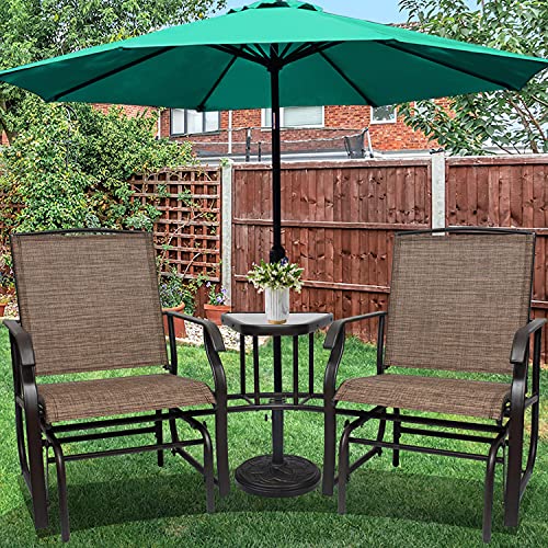image for Super Mart 2 Person Outdoor Glider Chair - Sling Fabric with Table and
