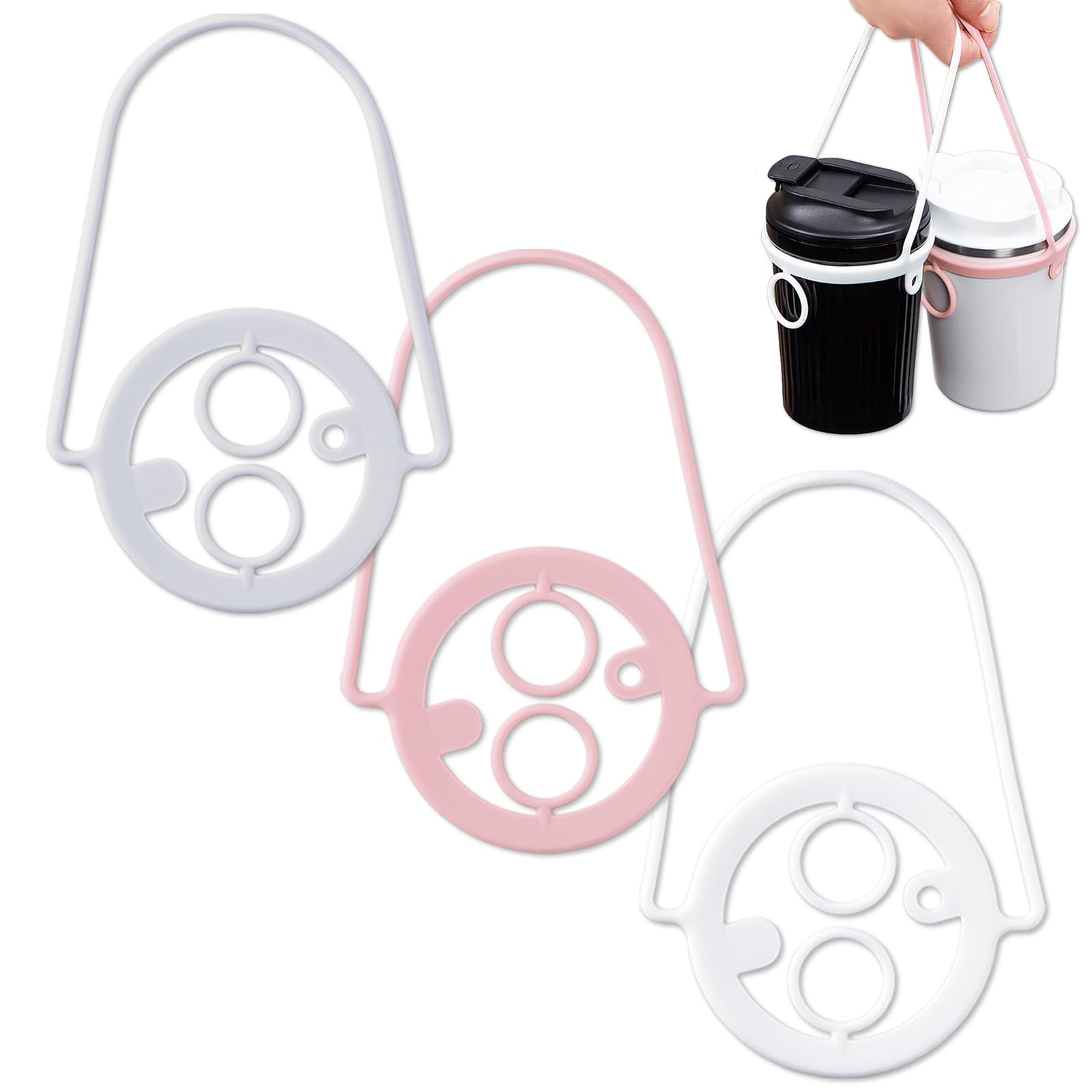 Amazon｜コモライフ 持ち歩き ドリンクホルダー 3色組 カップ ホルダー