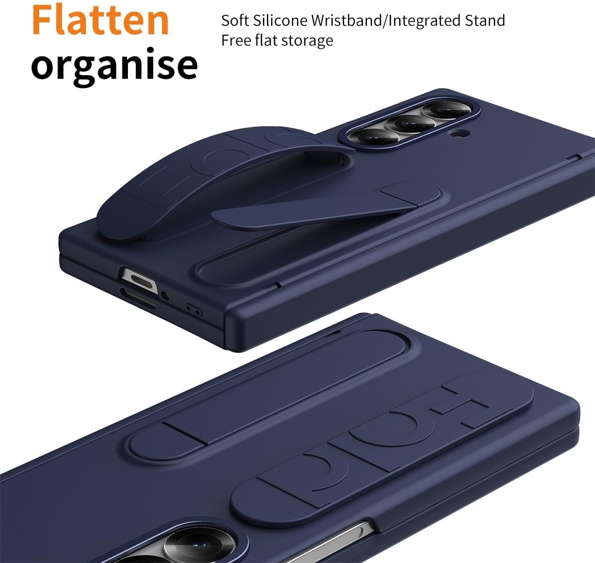 Compatible with Samsung Galaxy Z Fold 7 Case with Stand Built-in Screen Protector, Hinge Protective Case Full-Body Shockproof Protective Phone Case Compatible with Galaxy Z Fold 7 (Blue)