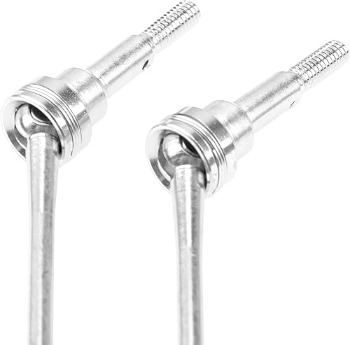 Miniatura 3 de Metal RC Universal Drive Shaft Joint Dogbone Upgrade Parts Compatible con WLtoys 12428 12423 112 RC Car (Plata)