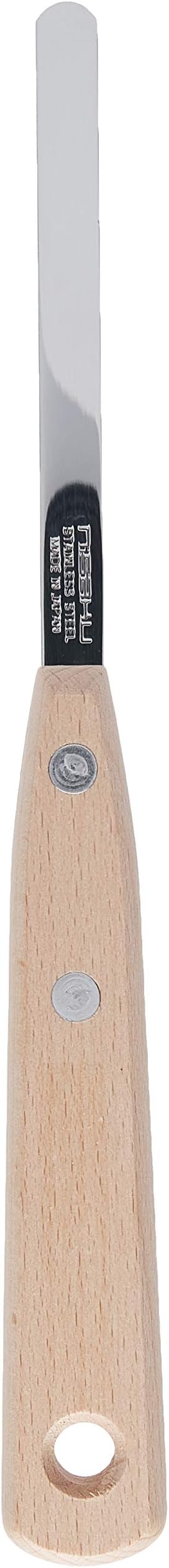 Nisaku NJP535 Caulking Spatula, Authentic Tomita (Est. 1960) Japanese Stainless Steel.4" Rounded Blade, 0.4