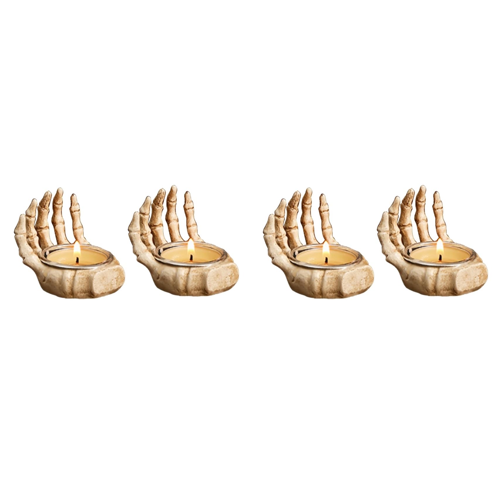 Vjsujehgy 4X Halloween, Skull Resin Ornaments, Skull Fingers, Desktop Entrance Decorations, Decorative Gift Ornaments