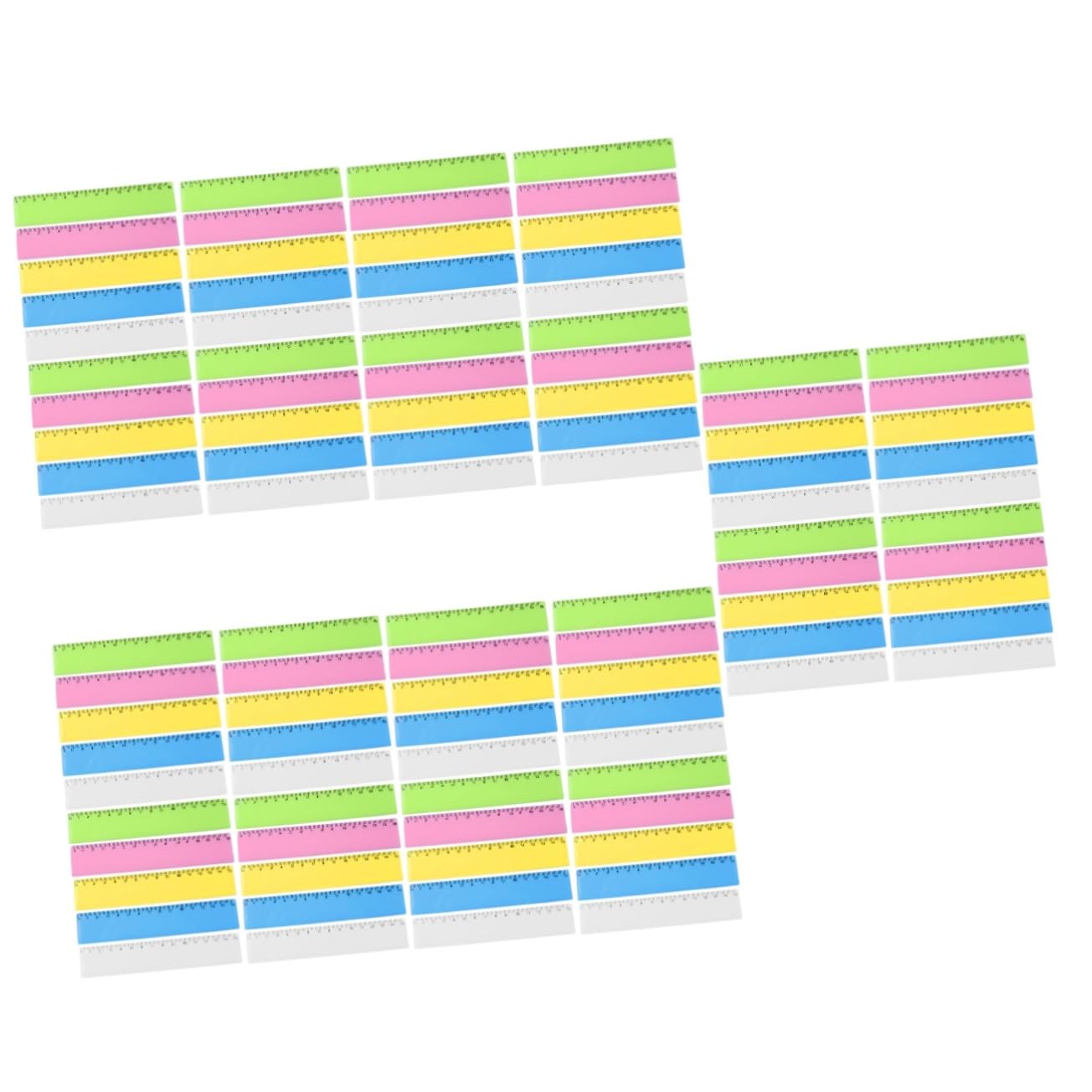 Lot De 5 Règles Multifonctions Droites Pour Lécole Le Bureau La Maison Légères Et Portables En Plastique 25 Pièces X 5