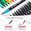 Dual Markers Brush Pens, 36 Fine Point Art Marker, Double Tip Colored Pen for Adult Coloring Hand Lettering, School Classroom Art Suppliers - Image 3