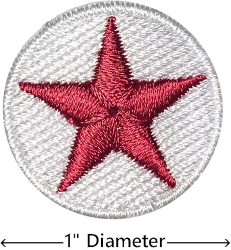 Miniatura 3 de Red Star Parches termoadhesivos para planchar, paquete de 10 parches bordados de estrella de recompensa de 1 pulgada para programas deportivos