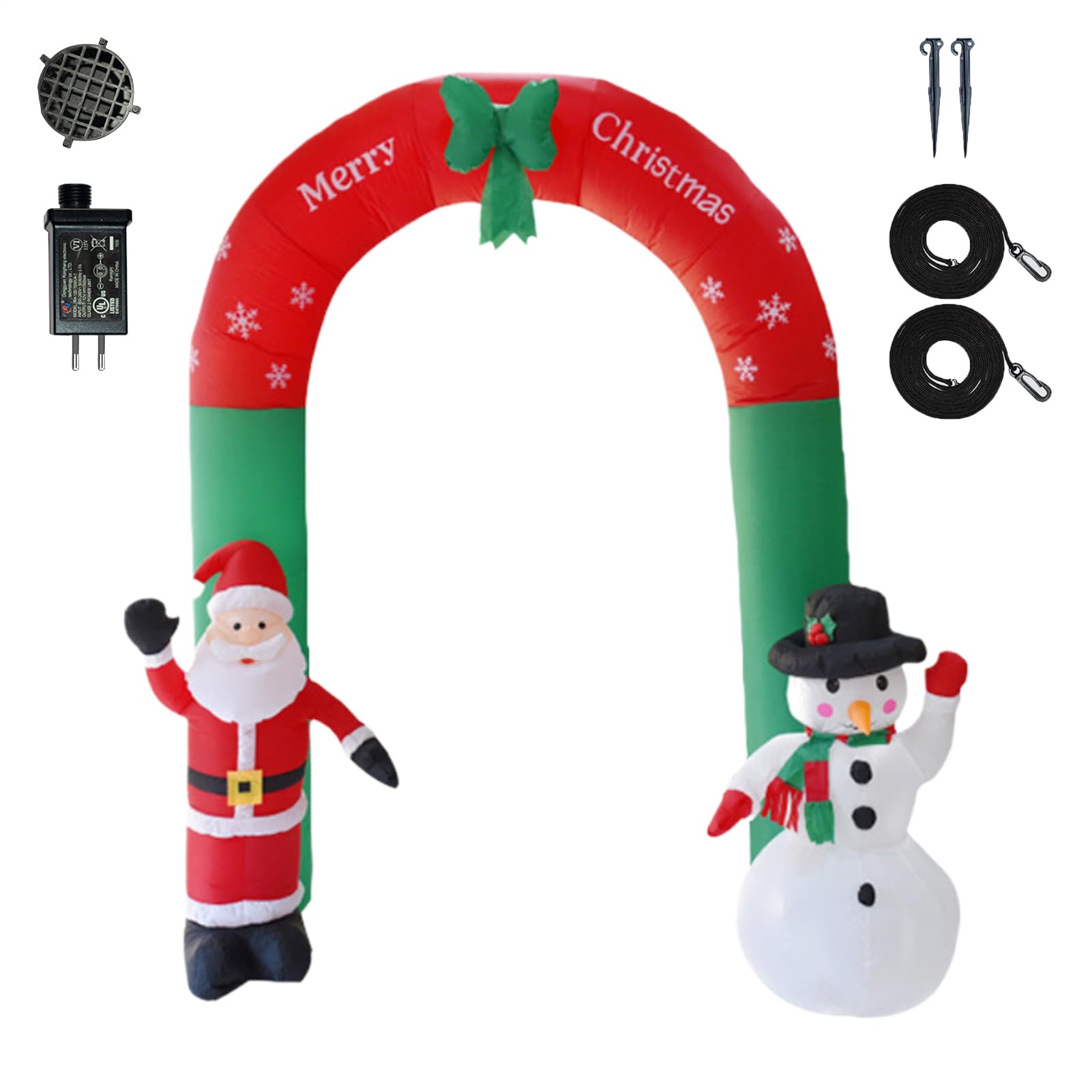 de Navidad Muñeco De Nieve LED Hinchable De 2.4 Metros para Decoración De