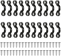 Vista 1 de Kit de 20 trabillas de amarre para kayak, kit de aparejo de cubierta de bucle de nailon y tornillos de acero inoxidable para canoa, barco