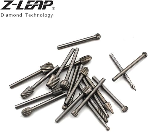 Miniatura 2 de Herramientas rotativas 18 ''(0.118 in) de vástago para carpintería Rotary File HSS Rasp Broca de 20 piezas de vástago para herramientas rotativas