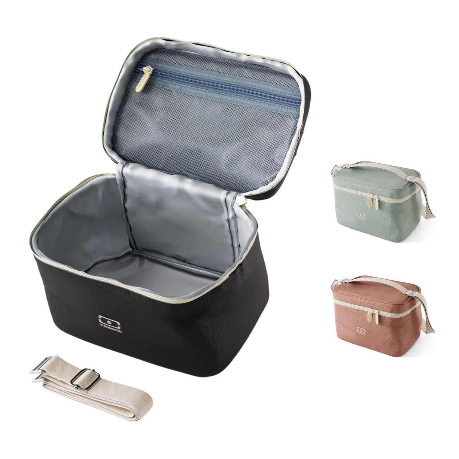 MONBENTO - Borsa Termica 5 L Arctic nero Onyx - Lunch Bag per Trasportare Portapranzo, Borraccia e Accessori per il Pranzo – Borsa Frigo con Tracolla Rimovibile – Ideale per Ufficio/Picnic