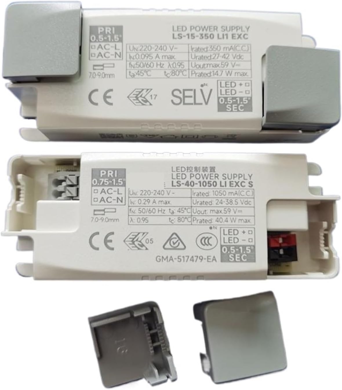 Led Driver Power Ceiling lamp Tube Spotlight 40W Constant Current no Flicker Control Ballast(20W/500MA LS-20-500)