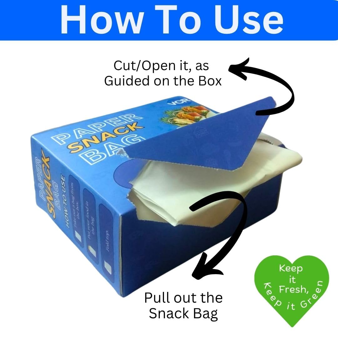 VCR Paper Snack Bags - 120 Pack for Baking & Storage -4