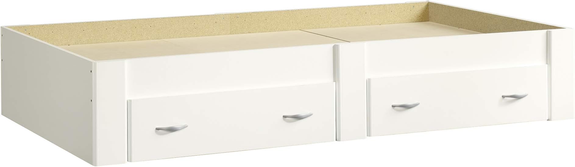 Sauder Beginnings Twin Platform Bed with Storage Drawers, in Soft White