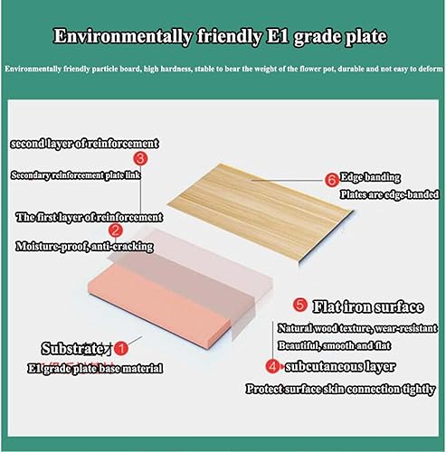 Miniatura 5 de Soporte de metal para flores de 6 niveles, estante para plantas, para interiores, exteriores, balcón, jardín (H 21.7 x 9.8 x 59.8 in)