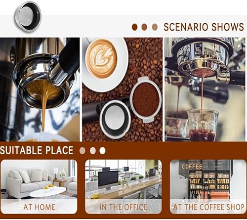 Miniatura 5 de Haofy Cesta de filtro de café, filtro de café desmontable, filtro de acero inoxidable, accesorio de filtro para máquina de café para oficina en casa