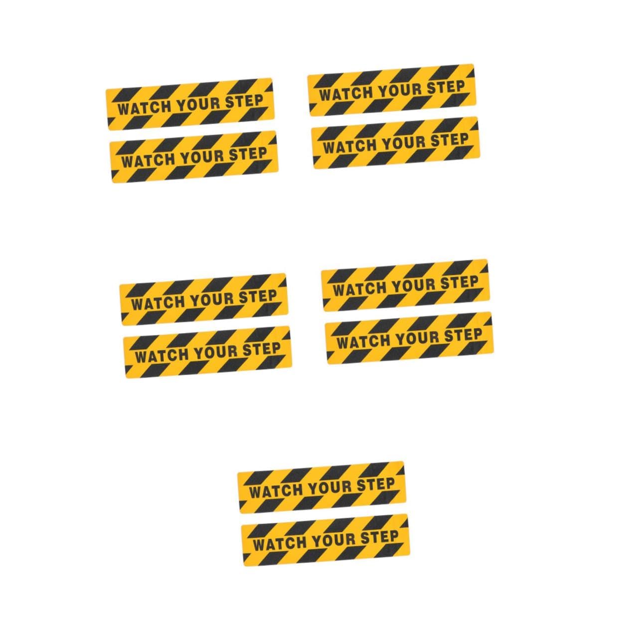 Zerodeko 5 Series Pegatinas Antideslizantes Adhesivas De Advertencia Para Escaleras Y Superficies De Uso Interior Y Exterior Alta Visibilidad Watch Your Step 2 Piezas X 5