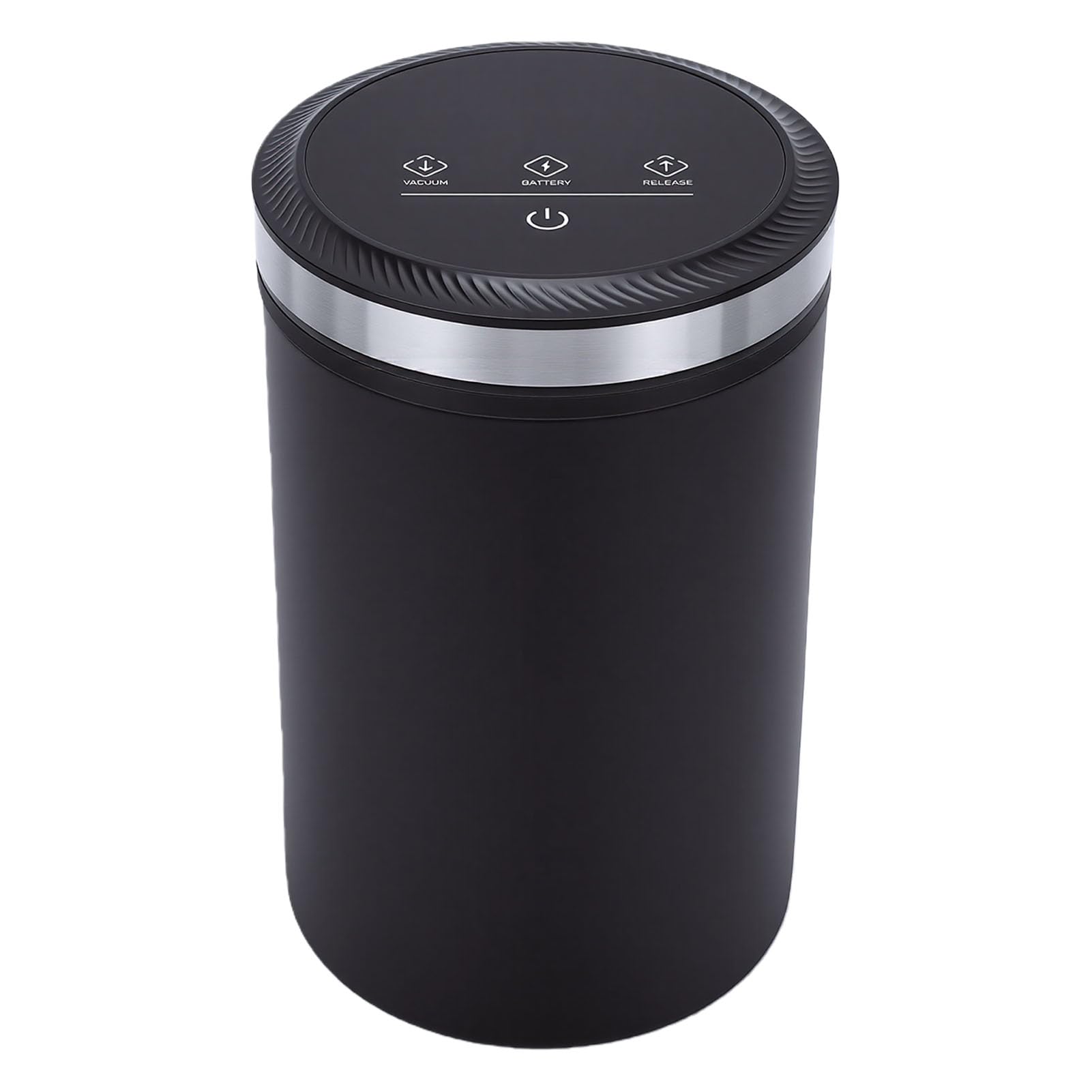 Edelstahl Kaffeevakuumbehälter mit Digitalanzeige und Automatischem Timer, für Frischeerhaltung und Batterieüberwachung