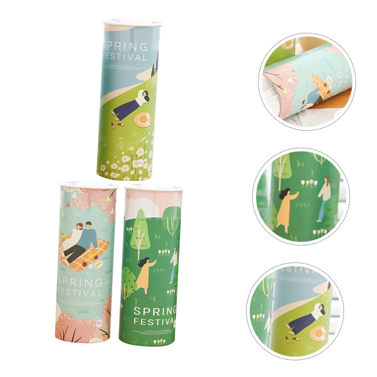 MAGICLULU 3 Set Fazzelette Colorate Per Auto Dispenser Cilindrico Per Tovaglioli Da Portabicchieri Per Ufficio Bagno E Casa Tovaglioli Morbidi E Pratici 3 Pezzi*3