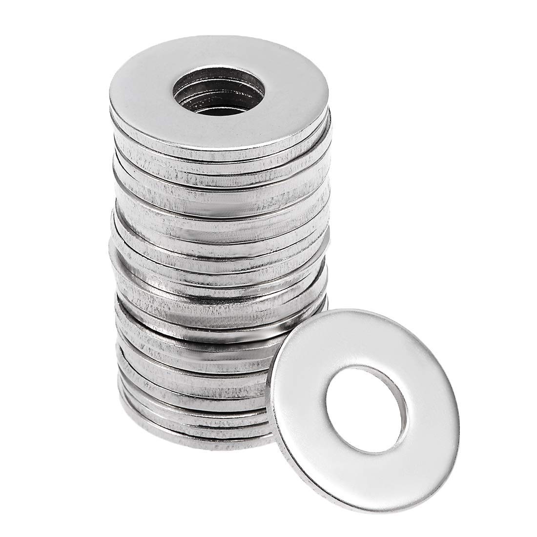 25 pezzi 11 mm x 25 mm x 2 mm 304 rondella piatta in acciaio inox per bullone a vite