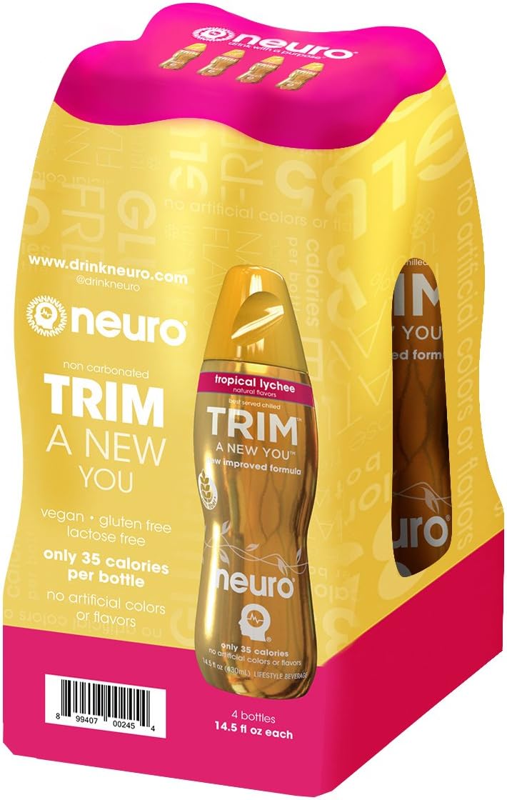 Neuro Trim, Tropical Lychee, 14.5 Fluid Ounce (Pack of 4)