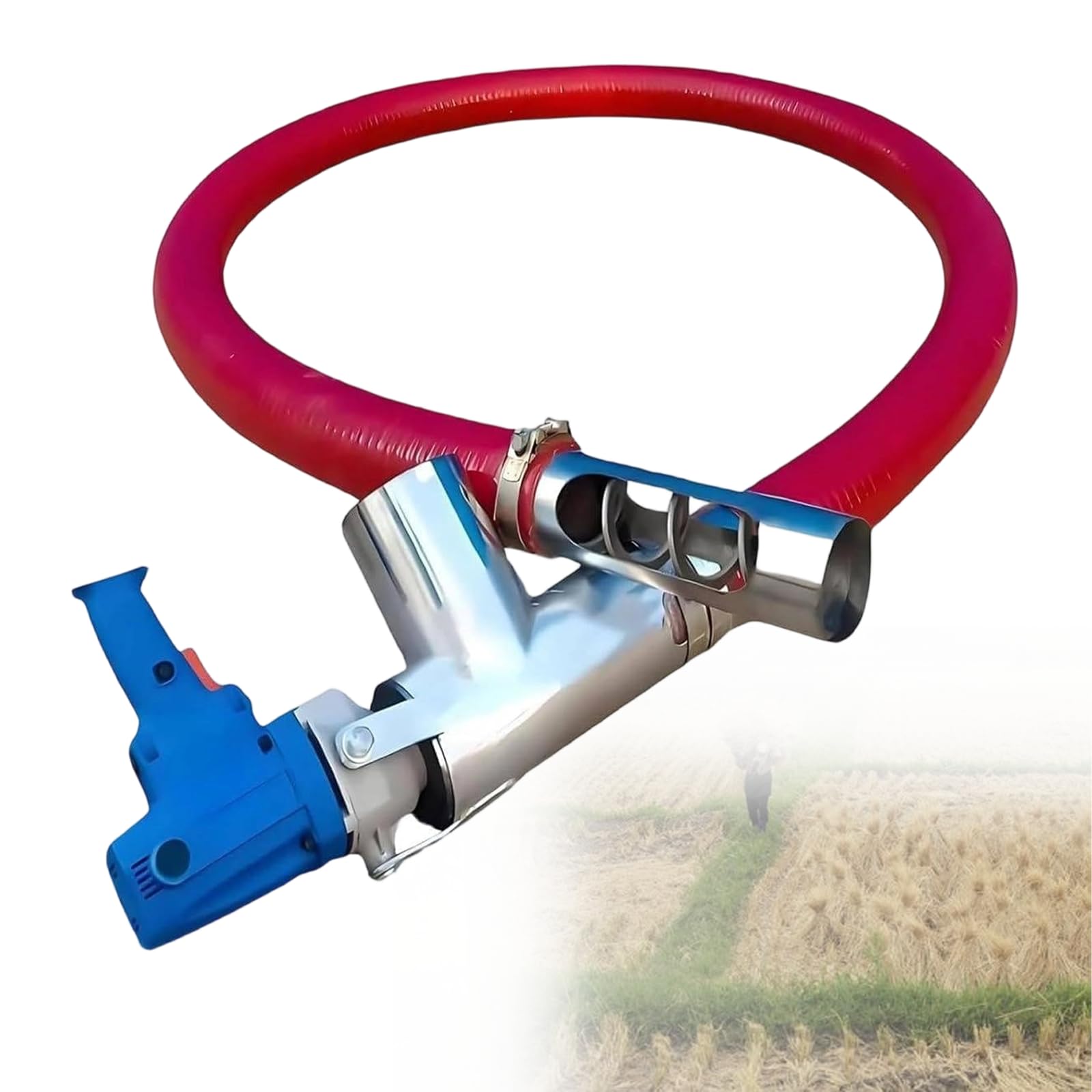 Xjleftonomie Portable Cement Sand Conveyor, 2400w Portable Powder Transfer Equipment, Ideal Feeding System For Farms & Homes, Perfect For Transporting Grain, Powder, Cement & Sand