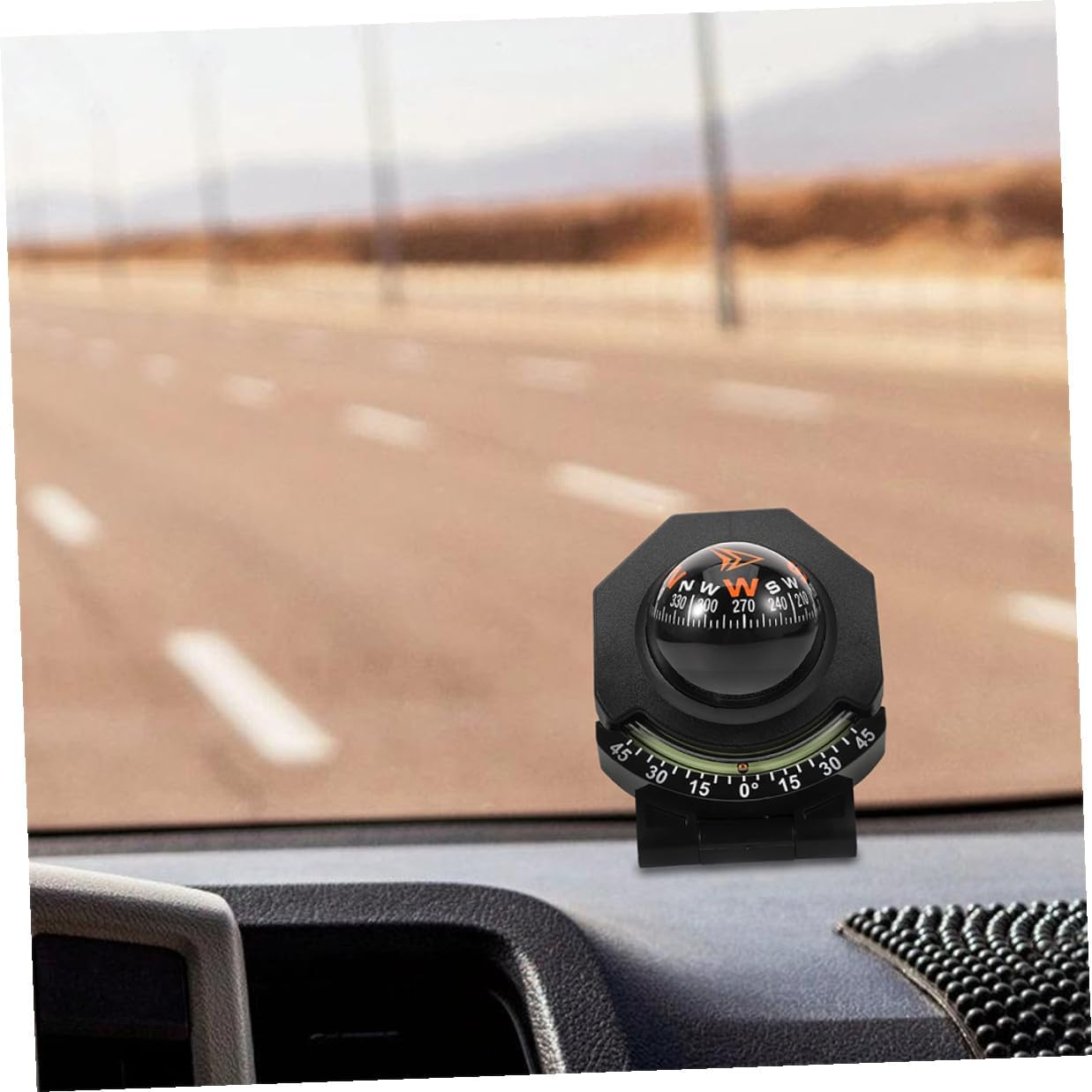 Hemobllo 2pcs Car Dashboard Compass Inclinometer Ball High Precision Automotive Compass for Vehicle and Boat Navigation