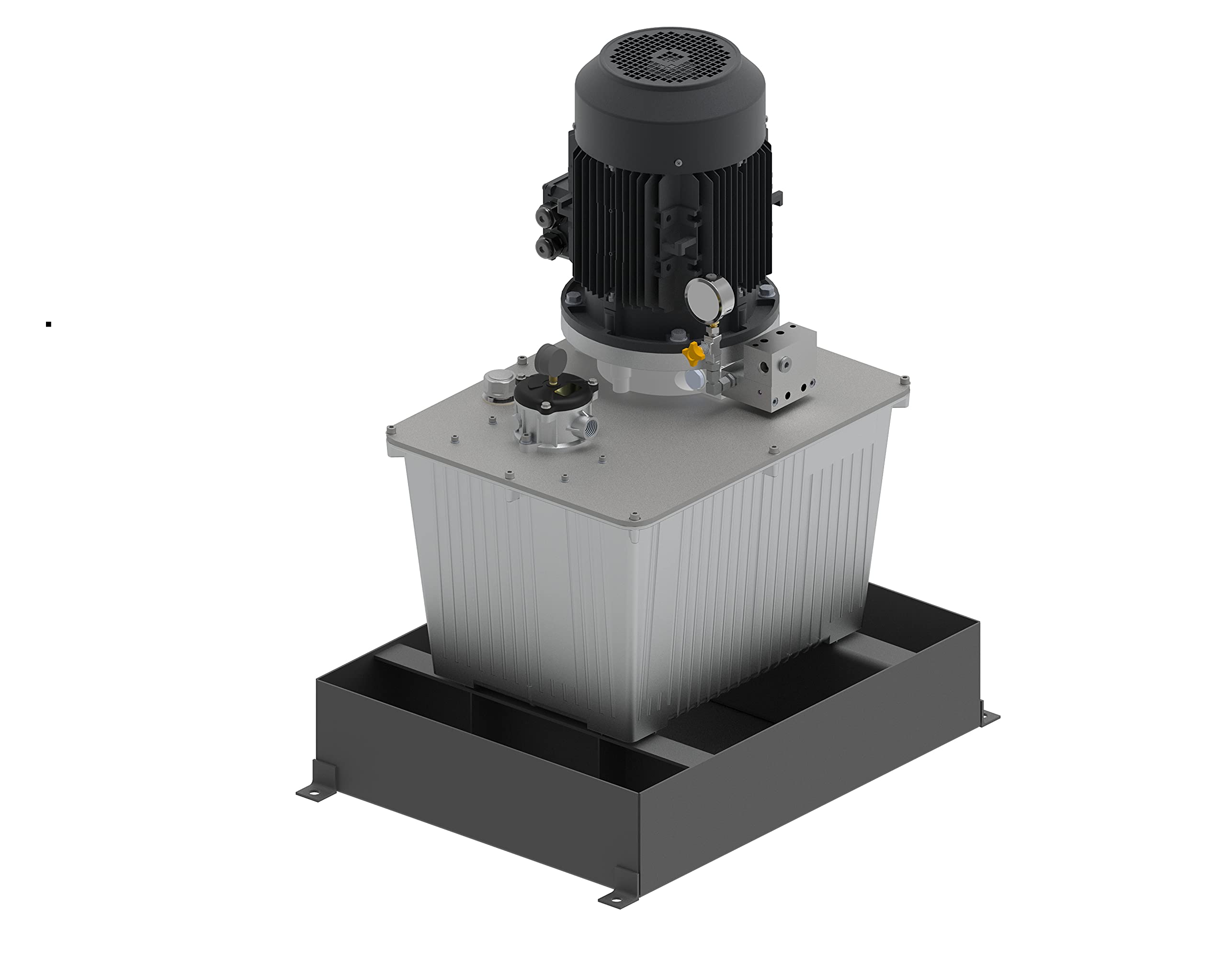 Hydraulikaggregat 4kW/400V 44Ltr Tank 11,6l/min Zahnradpumpe Ölauffangwanne