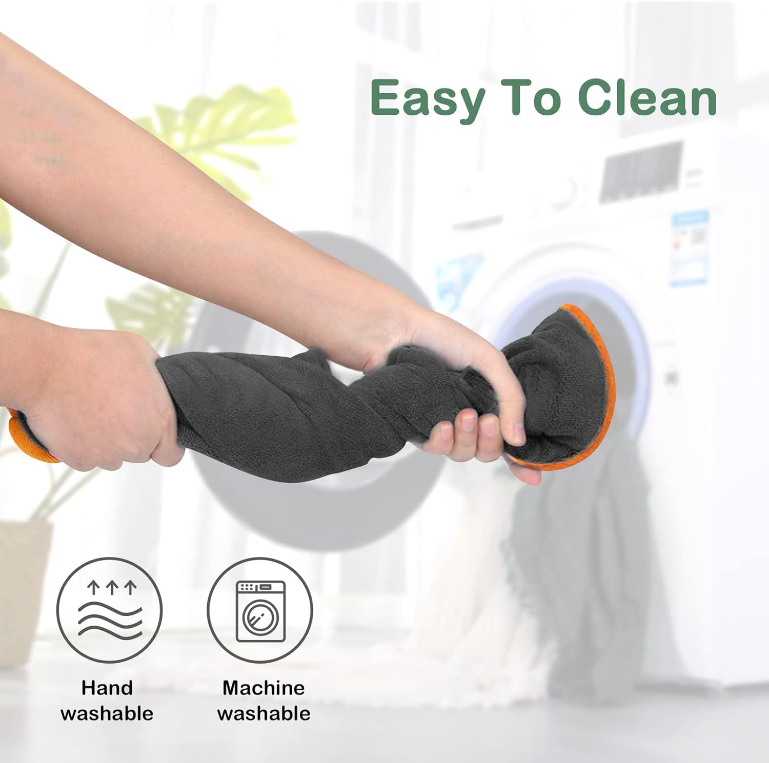 Grey Dog Towel Drying Coat Absorbent Pet Coat Bathrobe Wet Robe for Medium Large Dogs Soft Microfiber Towel Wrap Quick Dry Dressing Gown Perfect for Bath Swims Muddy (M for Dogs back length 45-55cm) - Image 4