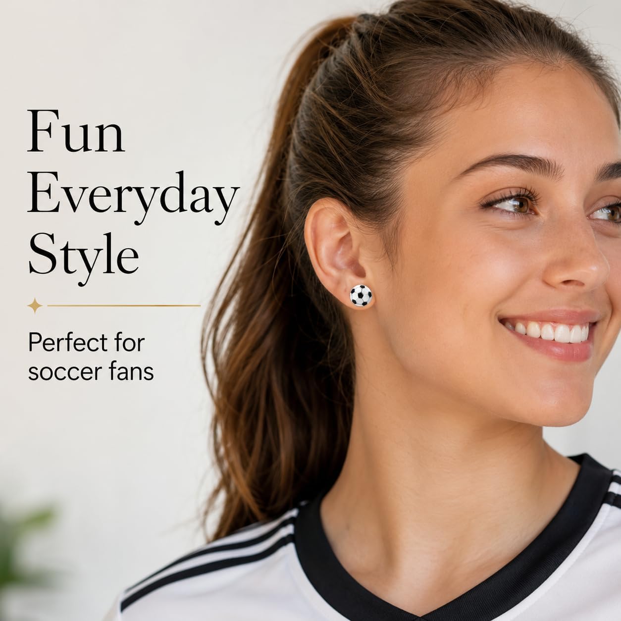 Sterling Silver Sports Earrings Baseball Football Soccer Volleyball Basketball Stud Earrings Half Ball Earrings Athletes Earrings Fan Gift Prize Sports Jewelry Gift for Women Men Player Lover