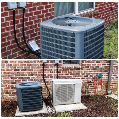 Lconvicely 3-Schicht 183×26 cm Rohrisolierung für Klimaanlagen, Außen-Isolierhülle mit wasserdichtem Oxford-Gewebe und Klettverschluss, für AC-Leitungen & Splitgeräte im Außenbereich