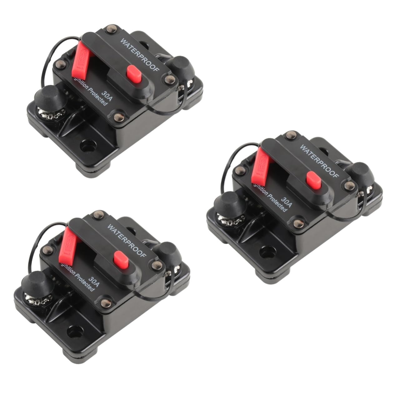 3pièces Disjoncteur Auto Réinitialisable Étanche Pour Véhicules Camions Rv Remorques Système Électrique