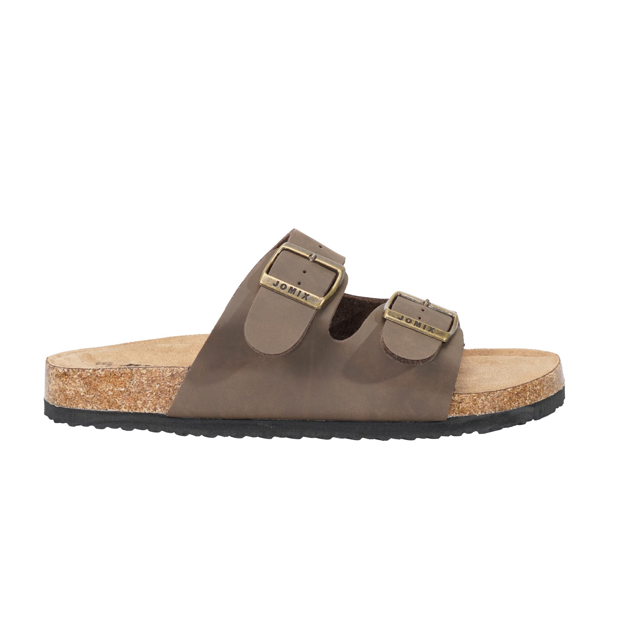 JOMIX Ciabatte Uomo con Doppia Fascia Regolabile Sandali Piatto Elegante Sabots Estive Suola in Sughero Antiscivolo e Comodo per All'aperto