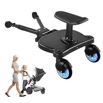 Universal Stroller Board with Detachable Seat,Stroller Glider Board Suitable for Most Brands of Strollers, Holds Children Up to 55 lbs Blue