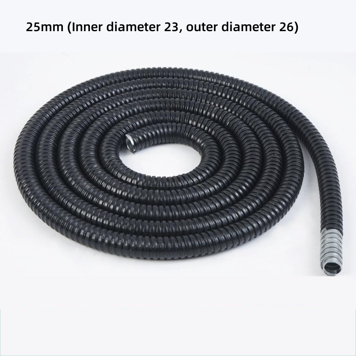 Kunststoffbeschichtetes Metall Flexibles Leerrohr Kabelschutzrohr Wasserdicht Flexibles Stahlrohr Für Elektroinstallation Außenbereich,25mm 50m