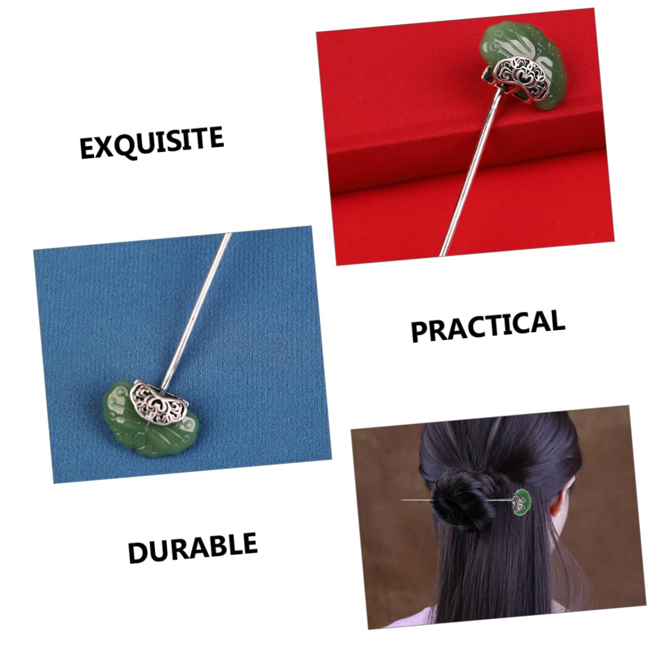 Housoutil 3stücke Chignon Pin Haarnadel Mit Achat-dekoration Für Frauen Elegante Haarschmuck Für Lange Haare Geeignet Für Hochzeiten Und Festliche Anlässe Robust Und Stilvoll