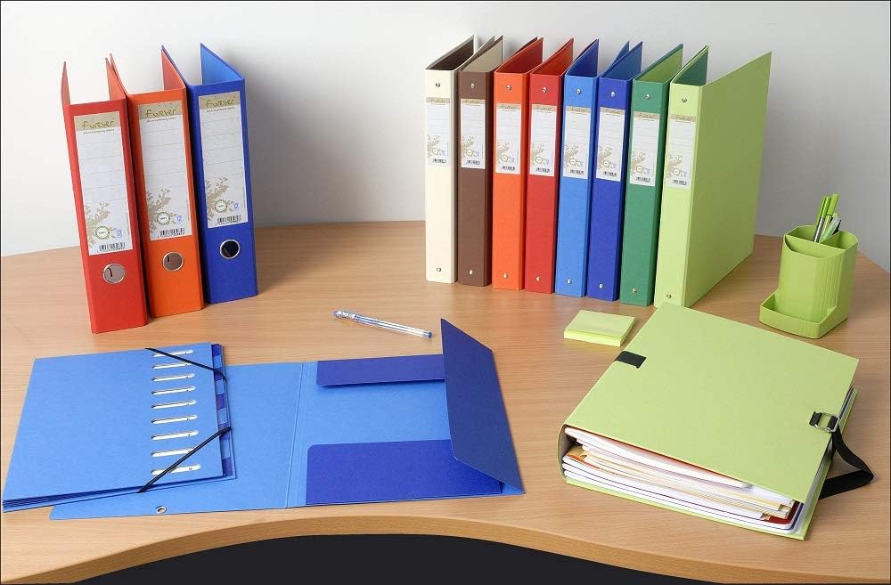 Exacompta - 50103E - Forvever Window Folders, 120 GSM, A4 - Bright Green, Pack of 100